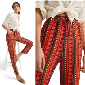 FARM RIO x ANTHROPOLOGIE Fun Pattern/ Stripes Drawstring Pants Size XS –